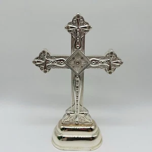 Cruz de Plata Pesada Royal Limited De Colección con Cristales 11" X 7" Pesada - Imagen 1 de 5