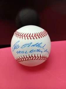Bill Madlock Signed MLB Baseball W/ 4 X NL Batting Champ Beckett WM46336 Inscrib - Picture 1 of 2