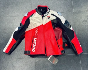 OFFICIAL DUCATI CORSE 6 LEATHER MOTORCYCLE RACE JACKET BNWT SIZE 52 - Picture 1 of 3