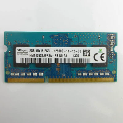 2 GB DDR3 SDRAM PC3-12800 (DDR3-1600) HMT425S6AFR6A-PB N0 AA Ram Memoria Hynix - Immagine 1 di 3