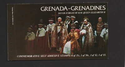 GRENADA GRENADINES 1977 $9.60 SILVER JUBILEE STAMP BOOKLET *FINE & COMPLETE* - Изображение 1 из 2