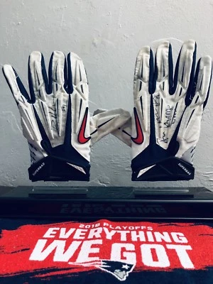 DONTA HIGHTOWER Patriots Firmado NOVATO USADO EN JUEGOS NIKE SUPERBAD GUANTES BOOM JSA!! Foto 1 de 4