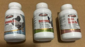 TRIO PARA PALOMAS/ FOR PIGEONS VIT B15 RECOVERY & CALCI BONE D3 150 Tab - Picture 1 of 4