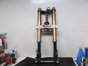 2008 - 10 Kawasaki ZX-10 Front end forks trees & axle (gold) - Picture 1 of 6