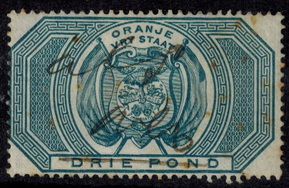 Orange Free State Postal Fiscals 1882-90 SG F14a L3 Gray Green Used VERY RARE - Image 1 of 1