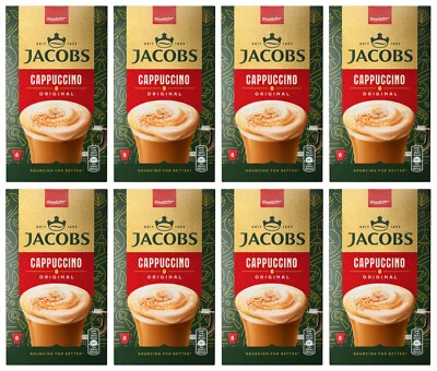 8 Jacobs Cappuccino Instant Kaffee Getränk Sticks Boxen 92,8g 3,2oz - Bild 1 von 4