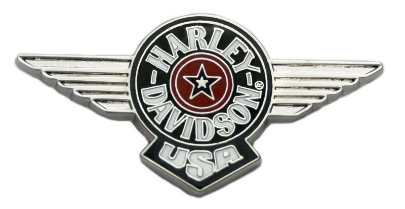 PIN MOTOCICLISTA HARLEY DAVIDSON FAT BOY LOGO.  Foto 1 de 1