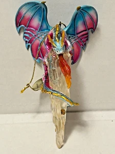ASHTON DRAKE FIRE AND ICE DRAGON ICICLES ORNAMENT SET, REFUGE OF VICTORY, 6" - Picture 1 of 5
