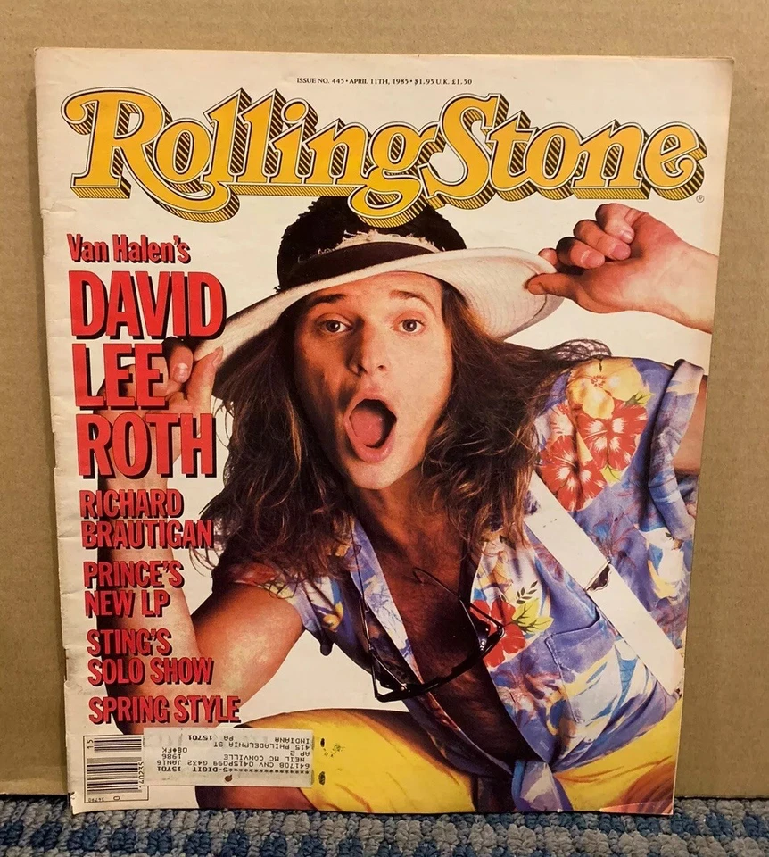 1985 April 11 ROLLING STONE Magazine DAVID LEE ROTH (VAN HALEN) (MH144) - Image 1 of 1