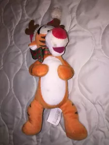 Vintage 10” Disney Winnie The Pooh Tigger Plush Stuffed Animal Christmas Santa - Picture 1 of 4