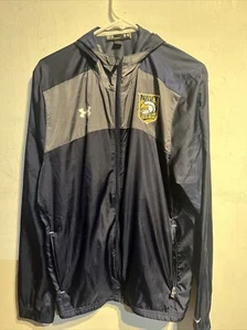Under Armour Medium United States Navy Rugby Hooded 1/4 Zip Lightweight Jacket - Picture 1 of 11