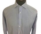AQUASCUTUM Men’s Pale Blue Checked Cotton Formal Shirt Classic Fit 16.5 Collar