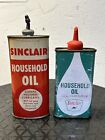 LOT boîtes à huile ménagères vintage originales Sinclair 4 oz 