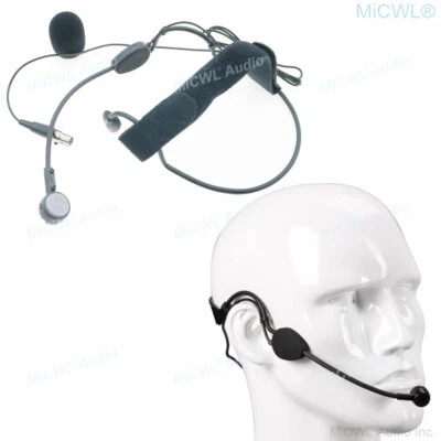 Black ME3 Headset Dynamic Microphone For Shure ULX SLX GLX QLX Wireless HeadWear - Image 1 of 3