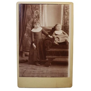 Antike Schrankkarte 1890er Jahre - Geschwisterkind, unsicher - Fotograf unbekannt - IL - Bild 1 von 2