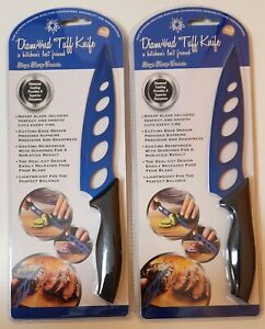 2 Diamond Tuff Stainless Steel Kitchen Knife Stays Sharp Forever Non-Stick Blade