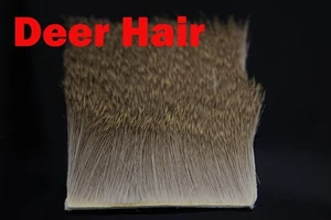 2 pcs/lot Deer Hair Elk Body Short Slim Thin Fur 6cmX6cm Dry Fly Tying Materials - Picture 1 of 4