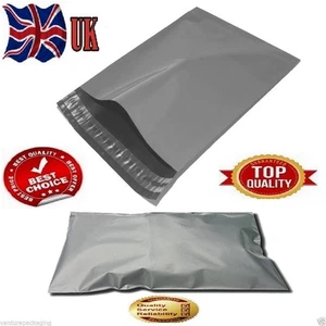 STRONG POLY MAILING POSTAGE POSTAL BAGS QUALITY SELF SEAL GREY PLASTIC MAILERS - Picture 1 of 22