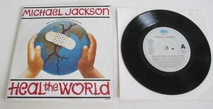 Michael Jackson Heal the World 2 Track 7" Single 1991 Epic NM - Poster Bag ED UK - Bild 1 von 5