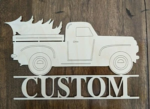 11.5 in Truck Custom Monogram Christmas Tree Personalized Name Decor Farmhouse  - Picture 1 of 2
