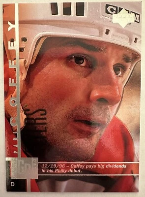 PAUL COFFEY Philadelphia Flyers 1997-98 UD Game Dated Foil REAL 1:1500 RARE!! - Image 1 of 2