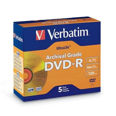 Verbatim DVD-r 4.7Gb 16X Ultralife Gold Archival Grade - Branded Surfa Electr... - Image 1 of 4