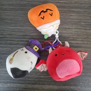 Set 3 Squishmallow 2023 Squadra Halloween 3,5" Clip On Portachiavi Mini Peluche Bambola - Foto 1 di 6