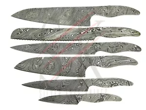 SET 6 LAME VUOTE CUOCO CUCINA CUOCO ACCIAIO DAMASCATO COLTELLERIA Custom Twist cb14 - Foto 1 di 4