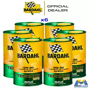 6 LITRI BARDAHL TECHNOS XFS AV 504 0W30 OLIO MOTORE AUTO AV504 100% SINTETICO - Foto 1 di 5
