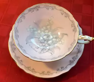 PARAGON "ZUR BRAUT" DOPPELTER GARANTIE, MAIGLÖCKCHEN, TEETASSE & UNTERTASSE, ROSA - Bild 1 von 12
