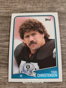 1988 Topps Football Card #330 Todd Christensen - Pack Fresh Sharp Corners - Picture 1 of 2