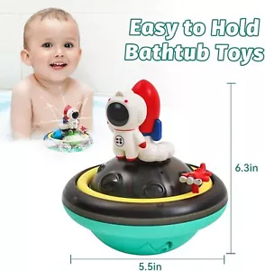 Automatic Spray Water Bathtub Toys Light up Sprinkler Bath Toy Astronaut for Kid - Picture 1 of 7