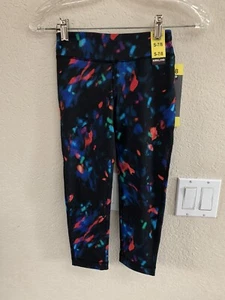 Kirkland Signature Black Colorful Leggings Size 7 NWT - Picture 1 of 7