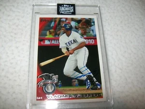 2020 TOPPS ARCHIVES 2010 VLADIMIR GUERRERO SIGNED AUTO #D1/1 TEXAS RANGERS - Picture 1 of 3