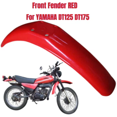 Front Fender Motorcycle For YAMAHA DT100 DT125 DT175 DT250 DT400 Plastic Red - Image 1 of 4