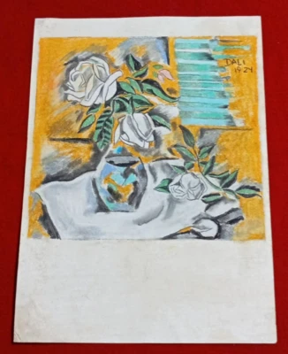 Salvador Dalí Drawing on paper (Handmade) signed and stamped mixed media. - Image 1 of 4