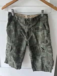 Levi's Camo Green Cargo Shorts Boys Youth Size 12 REG Cotton Camouflage - Picture 1 of 4