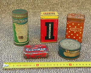 Lot Of Vintage French Antique Advertising Iron Boxes In Pop Art - Picture 1 of 1