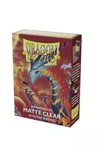 Dragon Shield japanese size matte clear 60 outer sleeves small per carte yugioh - Foto 1 di 4