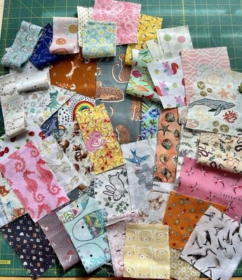 Designer Quilt Fabric Scraps 1/4 Lb - Image 1 of 4