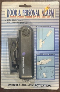 Door & Personal Piezo-Siren Alarm Up to 112 dB * W/ Belt Clip & Wall Mount * NEW - Picture 1 of 5