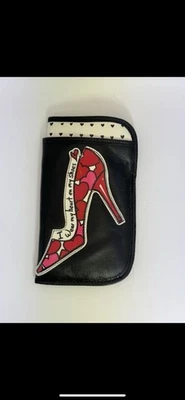 Brighton Zapato Doble Gafas de Sol Estuche Cuero Stiletto Corazón T Clancy Ah Foto 1 de 3