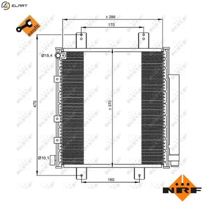 CONDENSER AIR CONDITIONING 35856 FOR DAIHATSU EJ-VE 1.0L 3cyl CHARADE VI - Image 1 of 4