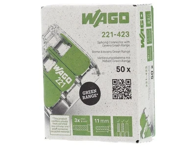 WAGO 221-423 - Borne de raccordement flexible - Boîte de 50 pièces - Photo 1/2