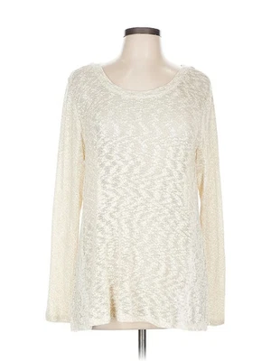 Suéter Pullover Three Pink Hearts Mujer Marfil L Foto 1 de 4