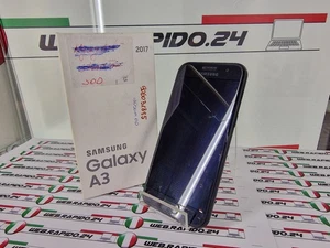 SMARTPHONE SAMSUNG GALAXY A3 2017 16GB NERO BLACK ANDROID SCHERMO ROTTO LCD OK - Foto 1 di 5