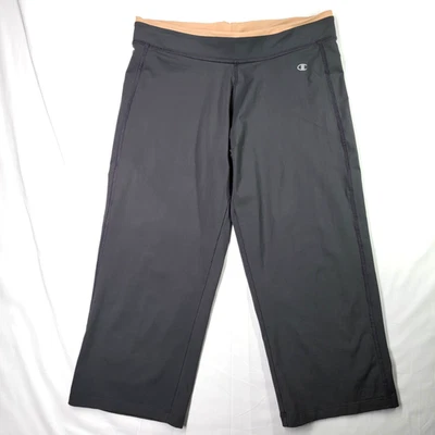 Leggings Champion Capri para mujer talla mediana gris elástico recortado spandex Foto 1 de 4