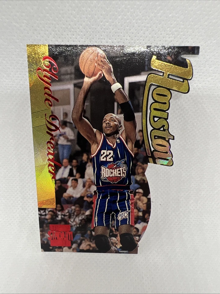 Clyde Drexler 1997-98 Stadium Club Fusion Die-Cut #F25 Houston Rockets - Image 1 of 2