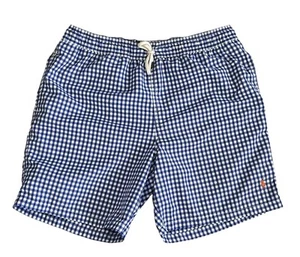 Polo Ralph Lauren Boys Traveler Swim Trunks Gingham Blue Check Extra Large 18-20 - Picture 1 of 16