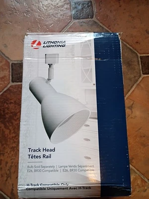 Lithonia Lighting Matte White Linear Track Step Head Light Fixture - Image 1 of 3